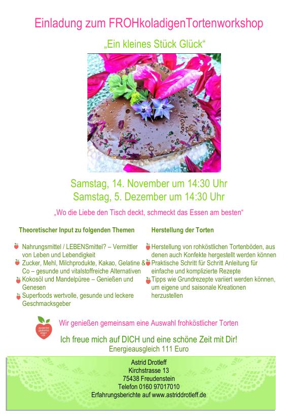 Mehr über den Artikel erfahren FROHkoladiger Tortenworkshop